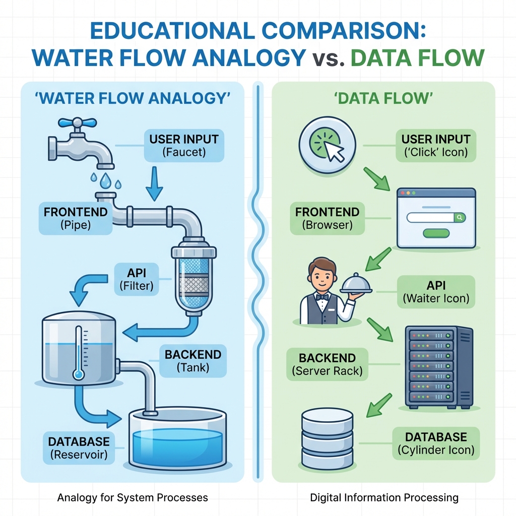 데이터 흐름 비유