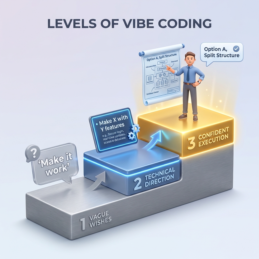 막연한 바램에서 기술적 지시로 성장하는 단계